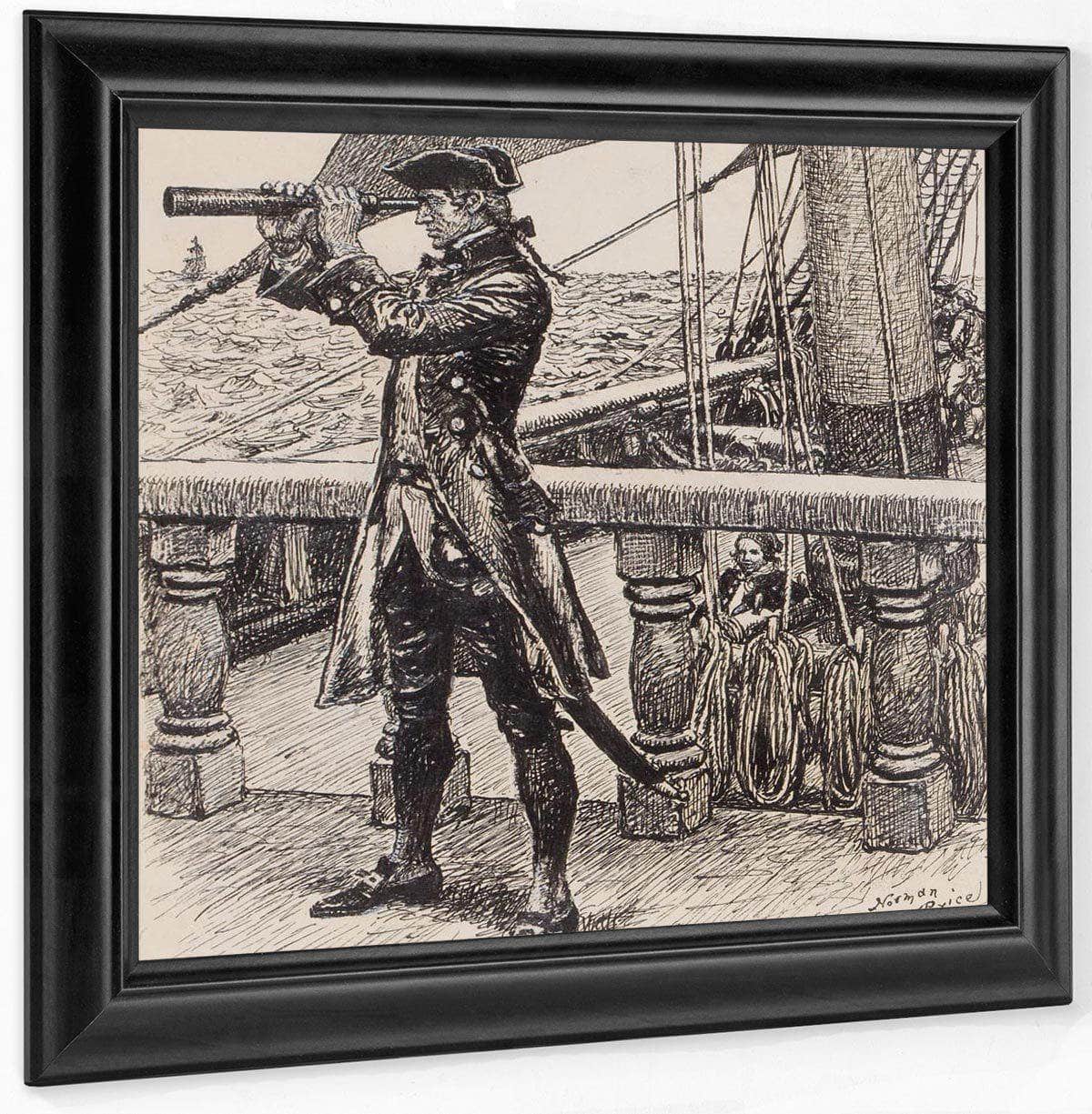 On The Lookout By Norman Mills Price Fine Art Print