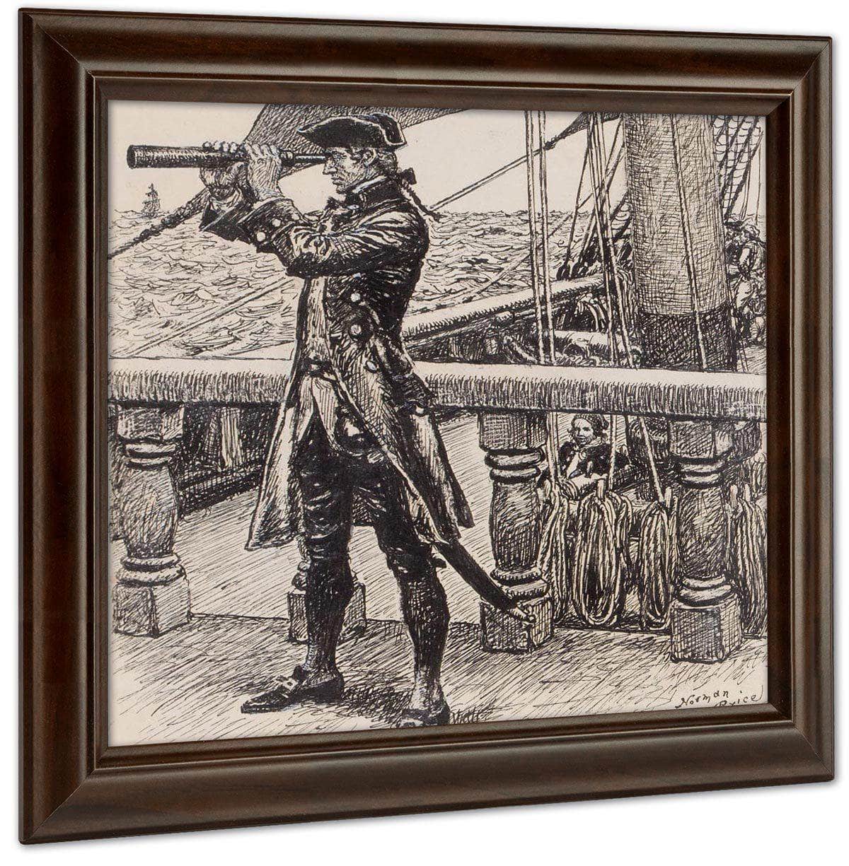 On The Lookout By Norman Mills Price Fine Art Print