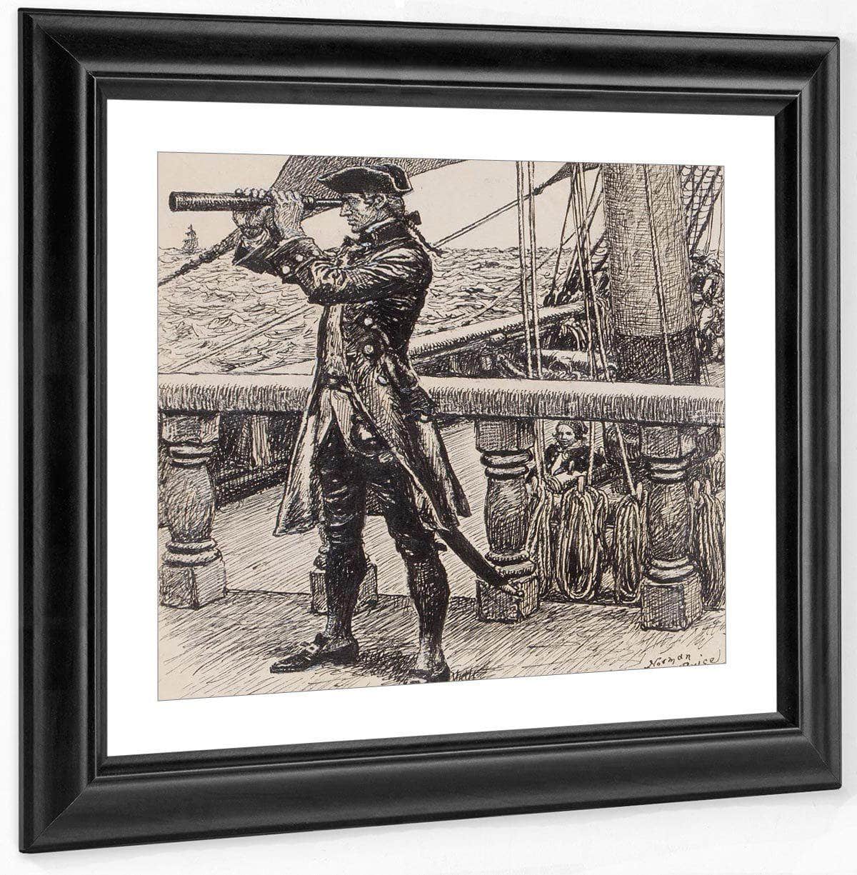 On The Lookout By Norman Mills Price Fine Art Print