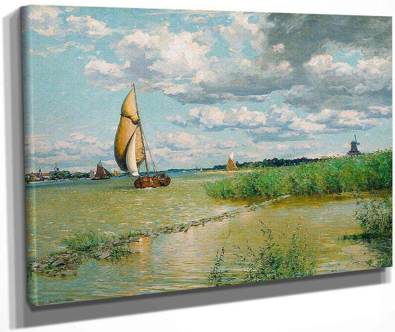 On The Maas By Walter Launt Palmer Fine Art Print