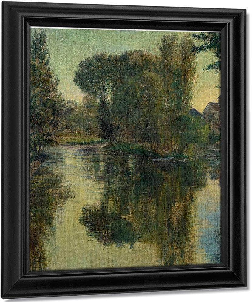 On The River Loing By Thomas Alexander Fine Art Print
