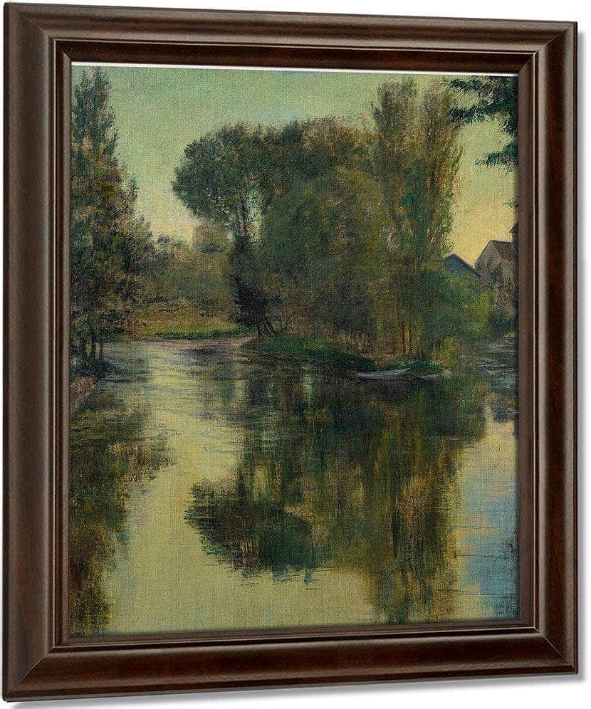 On The River Loing By Thomas Alexander Fine Art Print