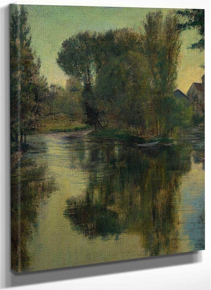 On The River Loing By Thomas Alexander Fine Art Print