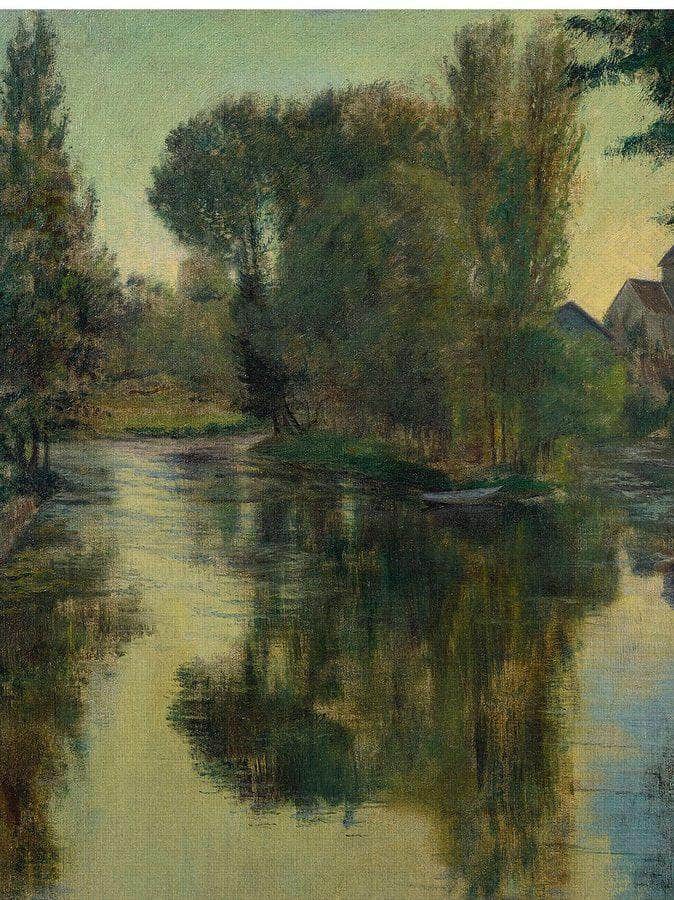 On The River Loing By Thomas Alexander Fine Art Print