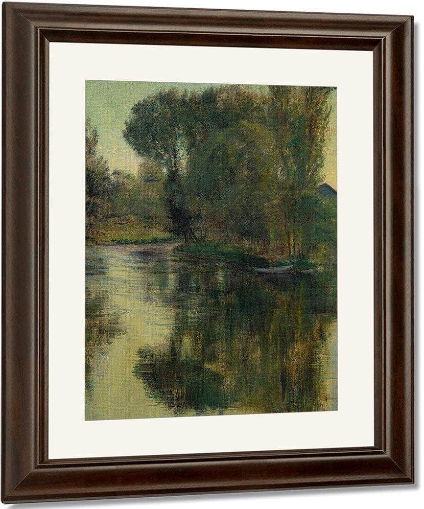 On The River Loing By Thomas Alexander Fine Art Print