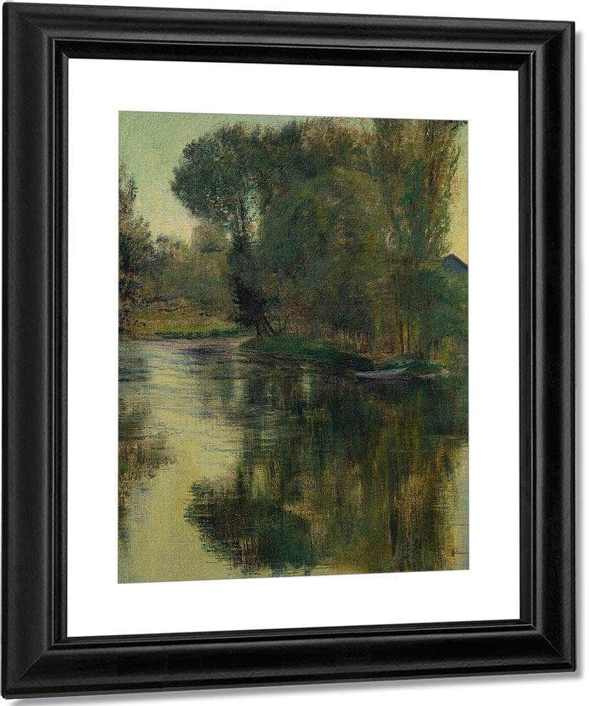On The River Loing By Thomas Alexander Fine Art Print