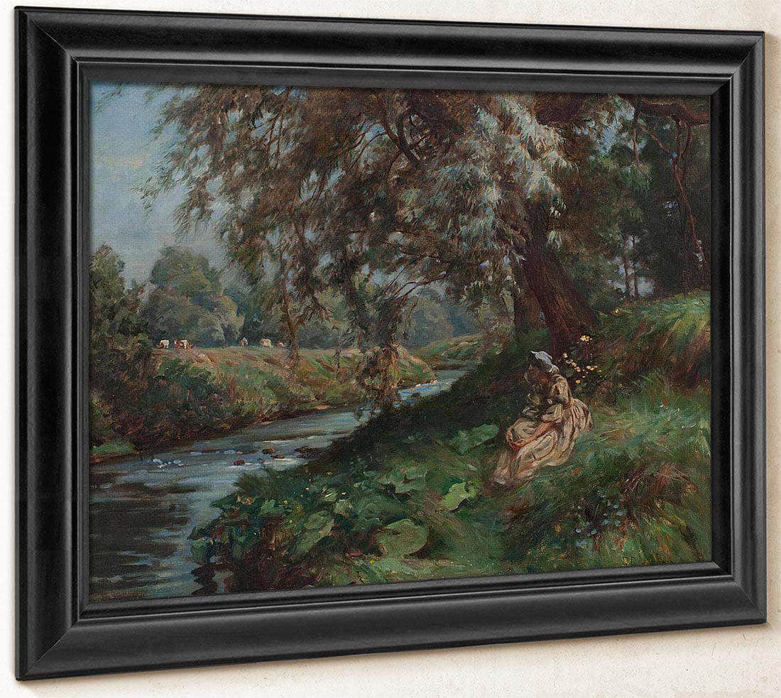 On The River (West Linton) By Robert Reid Fine Art Print