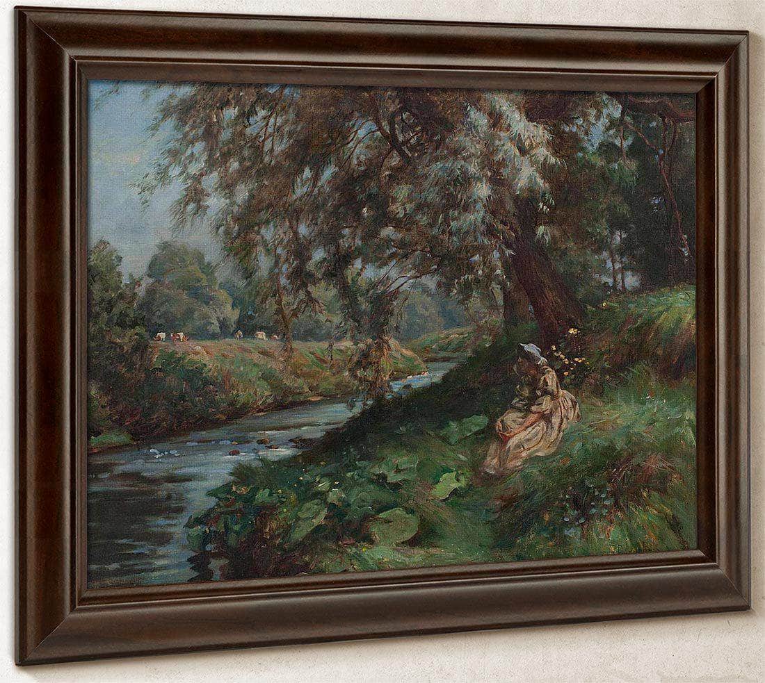 On The River (West Linton) By Robert Reid Fine Art Print