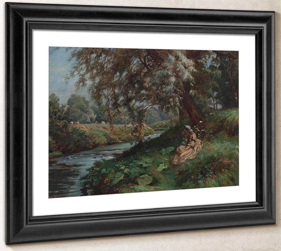 On The River (West Linton) By Robert Reid Fine Art Print