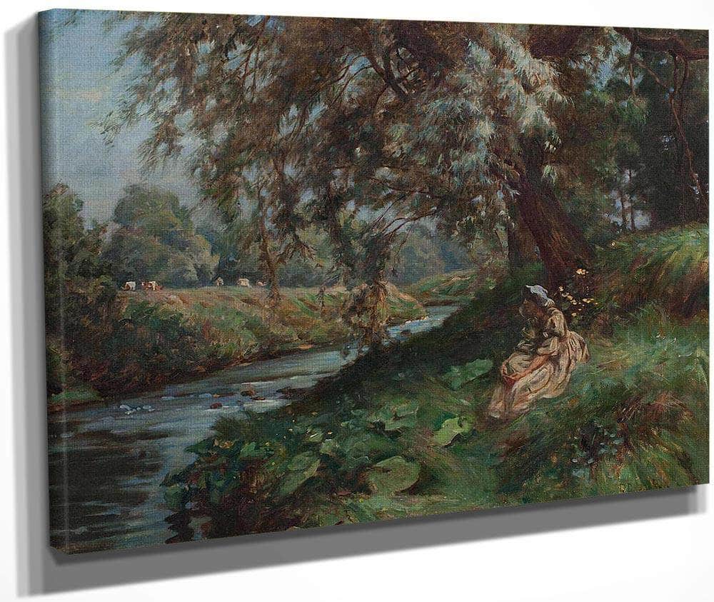 On The River (West Linton) By Robert Reid Fine Art Print
