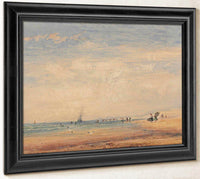 On The Sands Boulogne France By David Cox Fine Art Print