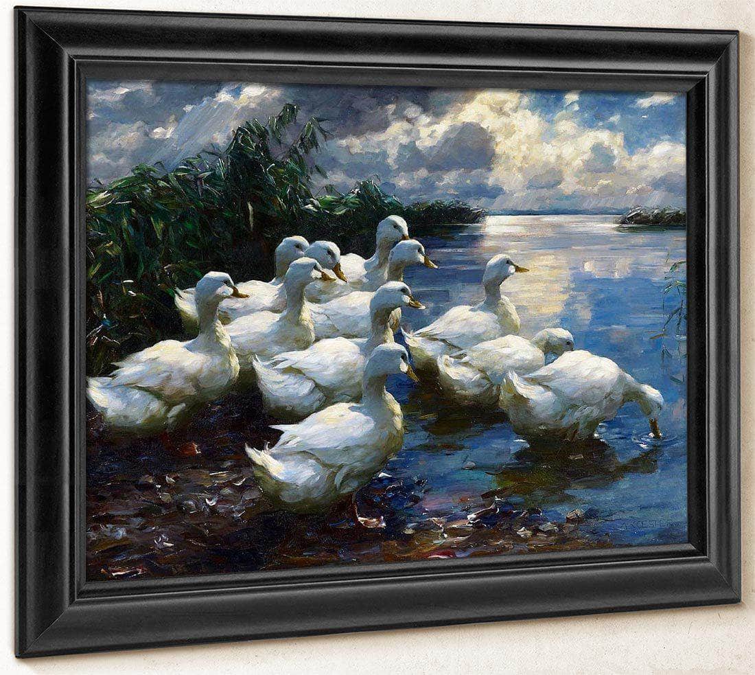 On The Shores Of Lake Constance By Alexander Koester Fine Art Print