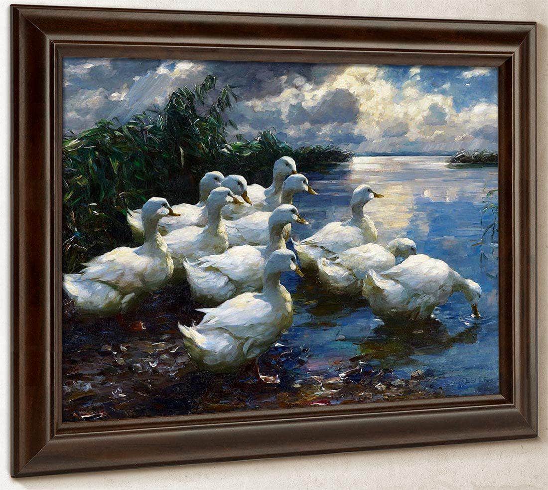On The Shores Of Lake Constance By Alexander Koester Fine Art Print