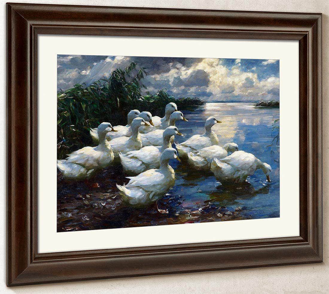 On The Shores Of Lake Constance By Alexander Koester Fine Art Print