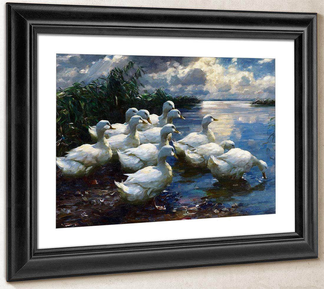 On The Shores Of Lake Constance By Alexander Koester Fine Art Print