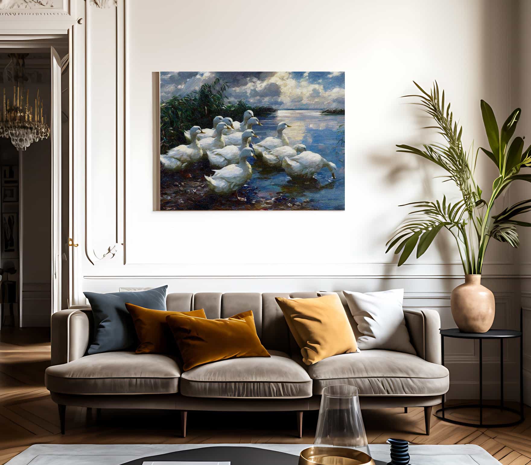 On The Shores Of Lake Constance By Alexander Koester Fine Art Print