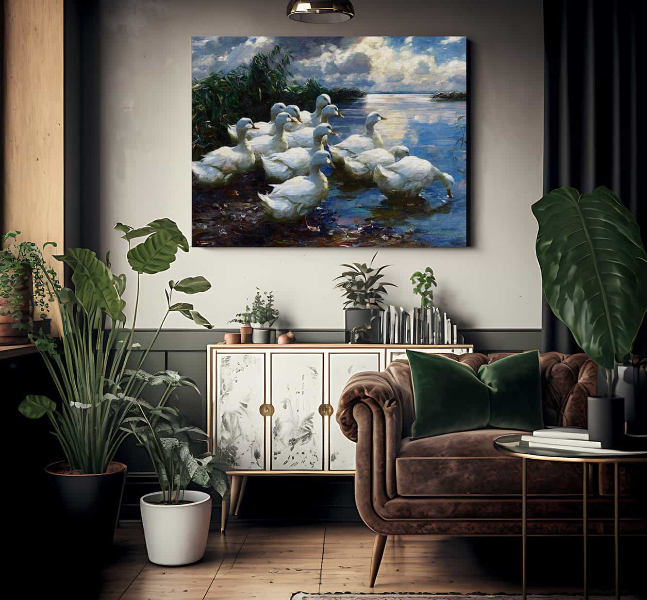 On The Shores Of Lake Constance By Alexander Koester Fine Art Print