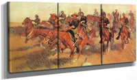 On The Southern Plains Aka The Cavalry Charge By Frederic Remington Fine Art Print
