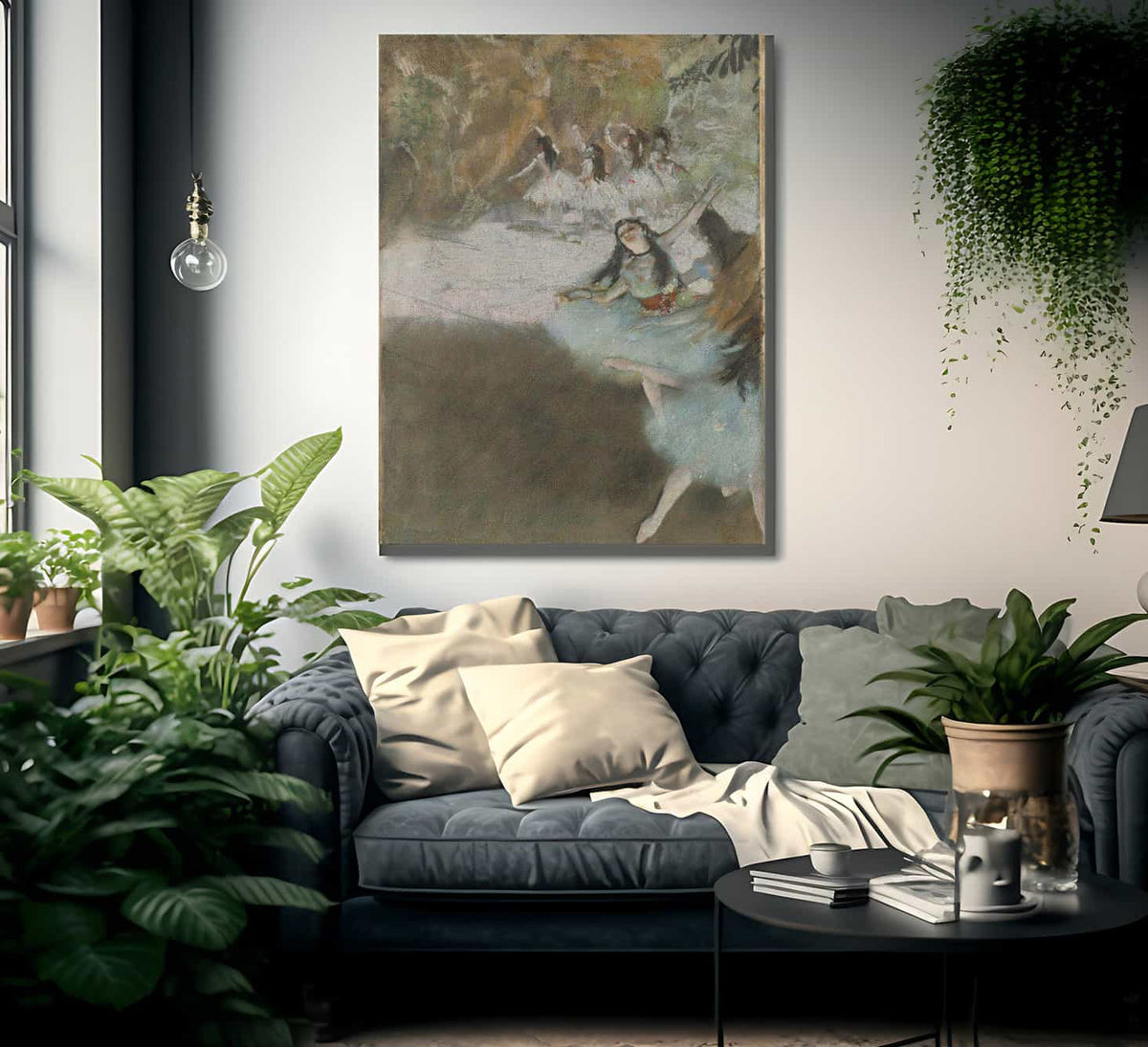 On The Stage By Edgar Degas Fine Art Print