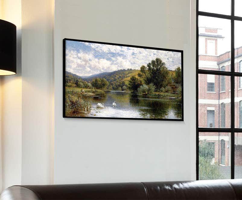 On The Thames Painting Alfred Augustus Glendening Canvas Art Fine Art Print