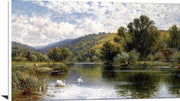 On The Thames Painting Alfred Augustus Glendening Canvas Art Fine Art Print