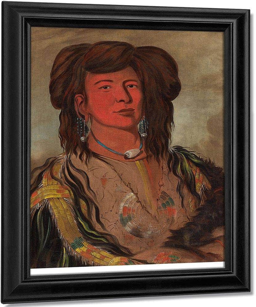 One Horn, Head Chief Of The Miniconjou Tribe, Teton Dakota (Western Sioux) By George Catlin Fine Art Print