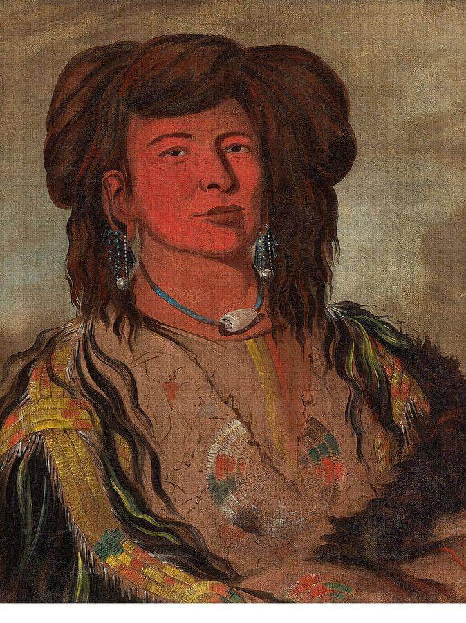 One Horn, Head Chief Of The Miniconjou Tribe, Teton Dakota (Western Sioux) By George Catlin Fine Art Print