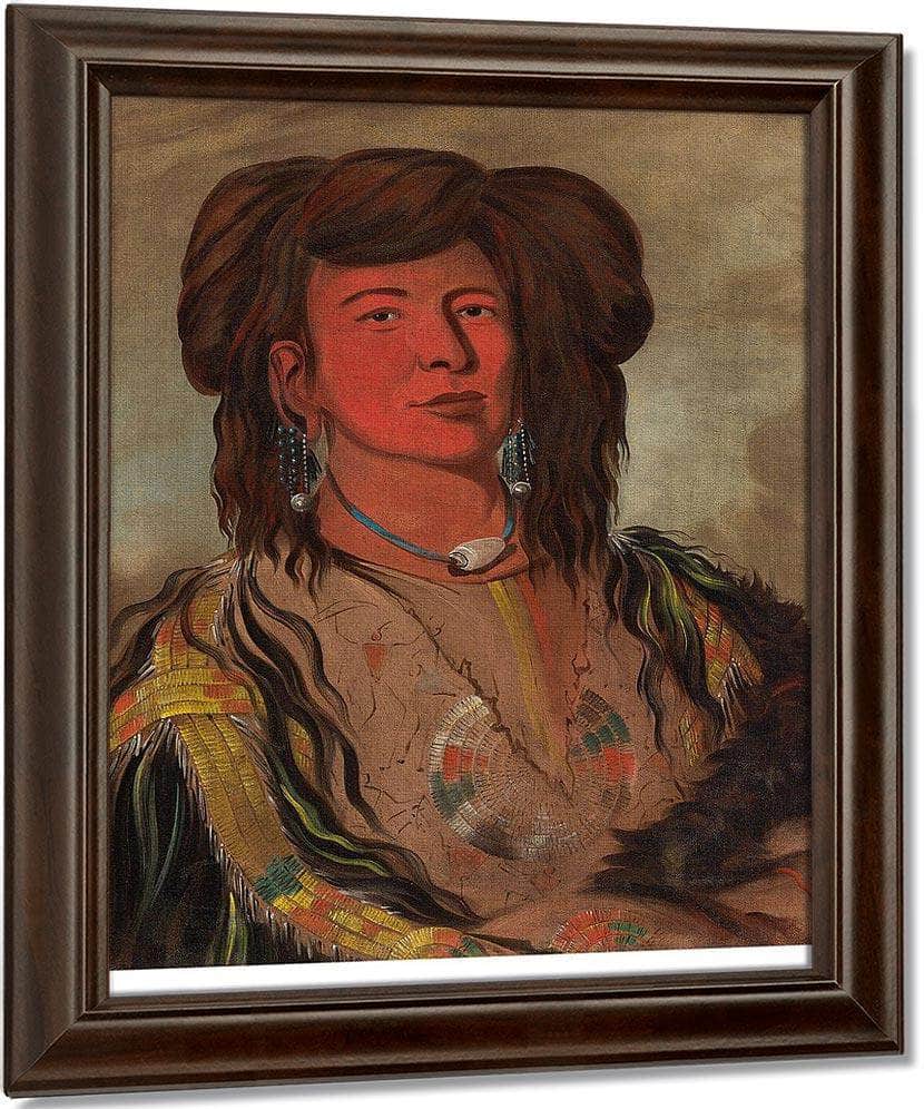 One Horn, Head Chief Of The Miniconjou Tribe, Teton Dakota (Western Sioux) By George Catlin Fine Art Print