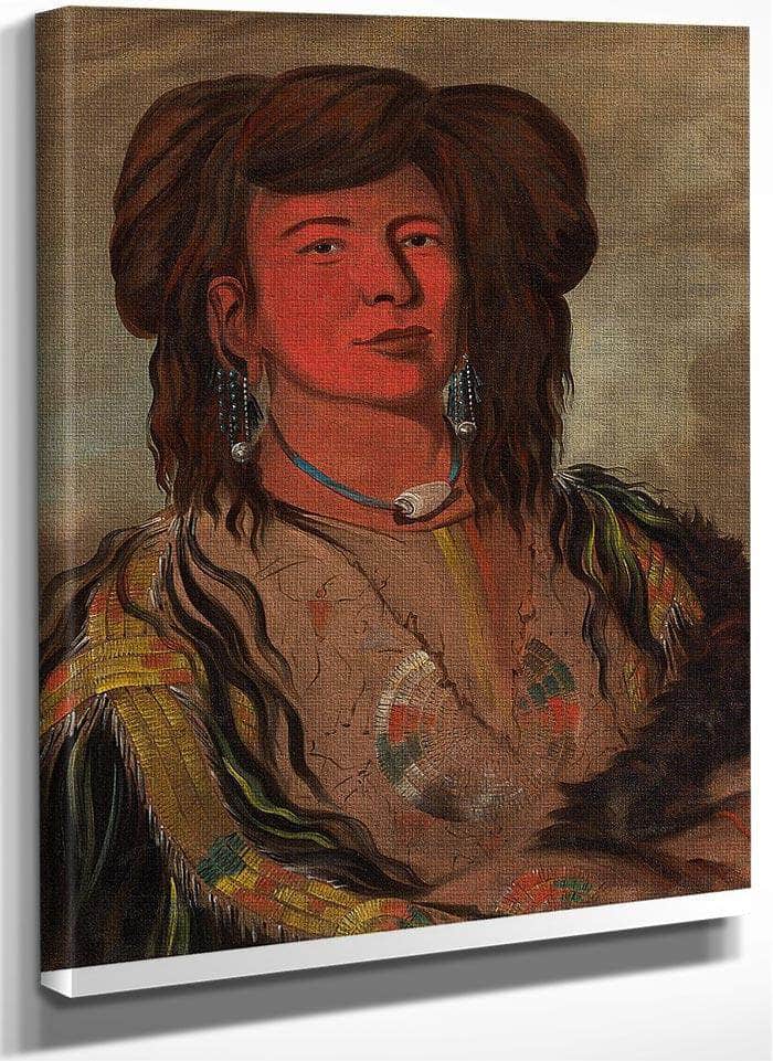 One Horn, Head Chief Of The Miniconjou Tribe, Teton Dakota (Western Sioux) By George Catlin Fine Art Print