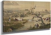 One Hundred Horses Detail 1 1728 1 By Giuseppe Castiglione Fine Art Print