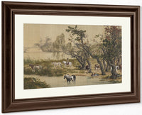 One Hundred Horses Detail 2 1728 By Giuseppe Castiglione Fine Art Print