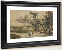 One Hundred Horses Detail 2 1728 By Giuseppe Castiglione Fine Art Print