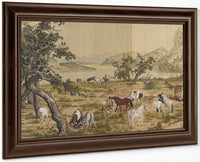 One Hundred Horses Detail 3 1728 By Giuseppe Castiglione Fine Art Print