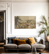 One Hundred Horses Detail 3 1728 By Giuseppe Castiglione Fine Art Print