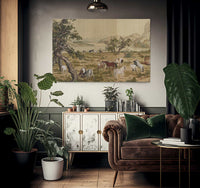 One Hundred Horses Detail 3 1728 By Giuseppe Castiglione Fine Art Print