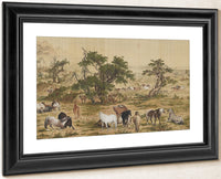 One Hundred Horses Detail 4 1728 By Giuseppe Castiglione Fine Art Print