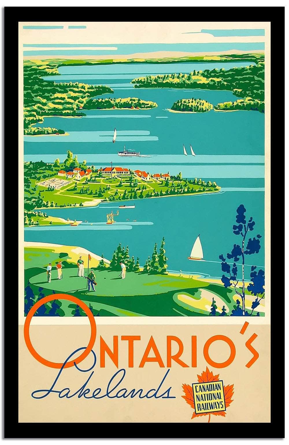 Ontario  Vintage Poster Fine Art Print