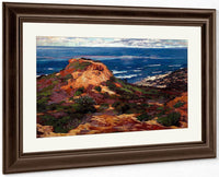 Orange Coast With Blue Sea Beyond By William Wendt Fine Art Print