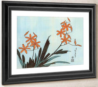 Orange Orchids By Hokusai Fine Art Print