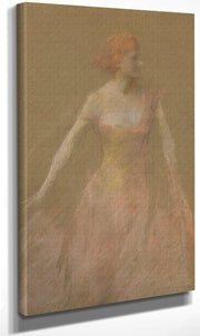 Orange Pink No. 8 By Thomas Wilmer Dewing Fine Art Print