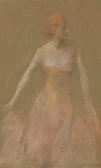 Orange Pink No. 8 By Thomas Wilmer Dewing Fine Art Print