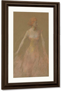 Orange Pink No. 8 By Thomas Wilmer Dewing Fine Art Print