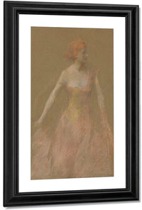 Orange Pink No. 8 By Thomas Wilmer Dewing Fine Art Print