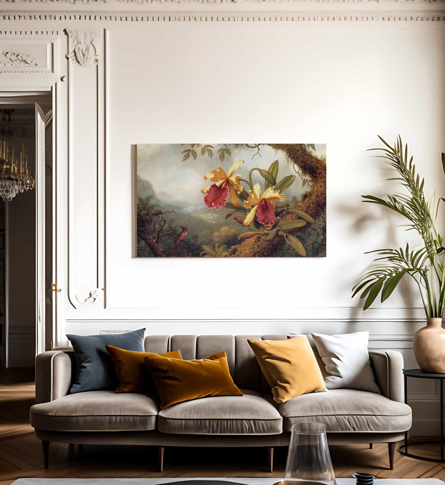 Orchids And Hummingbird By Martin Johnson Heade Fine Art Print