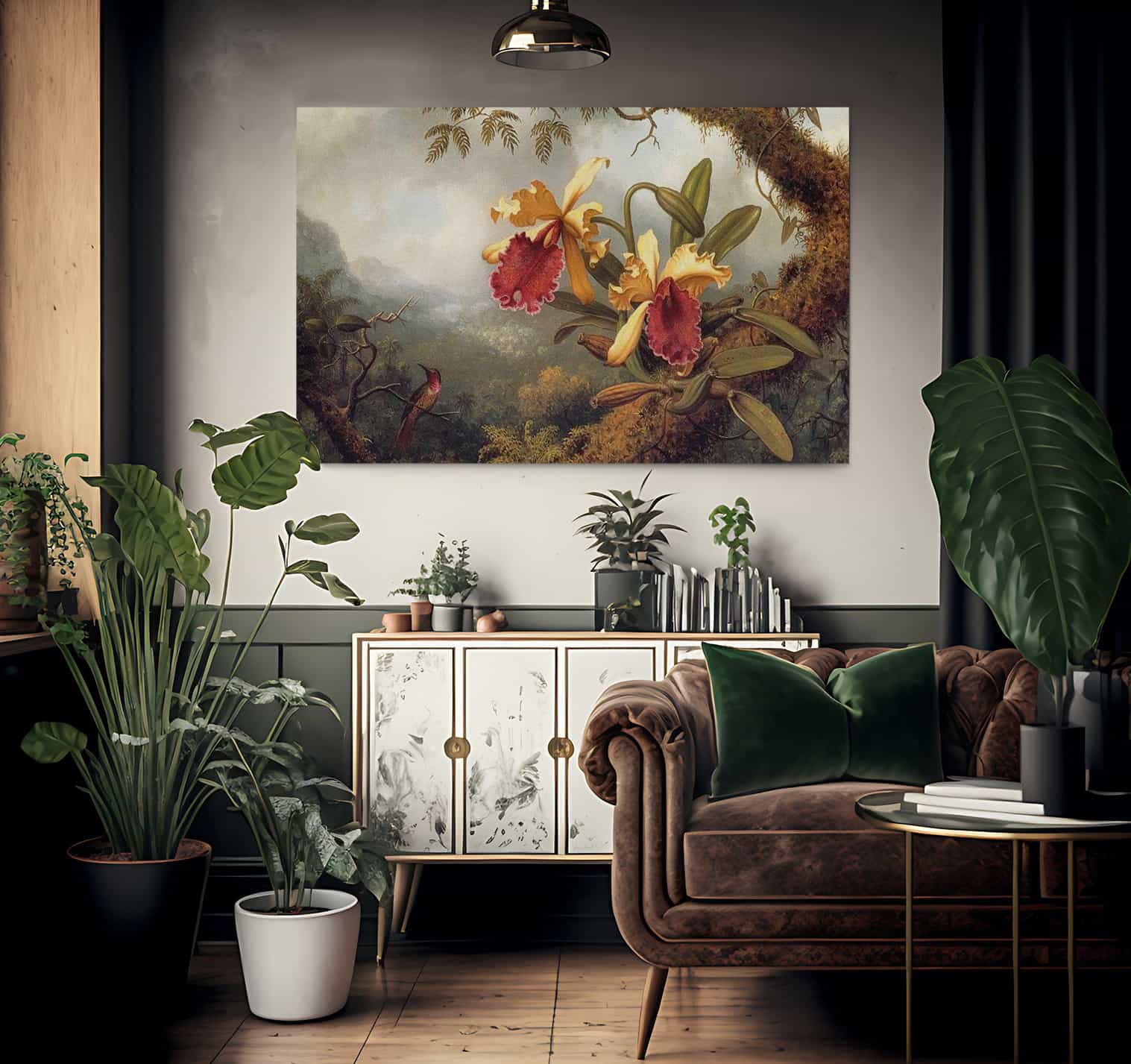 Orchids And Hummingbird By Martin Johnson Heade Fine Art Print