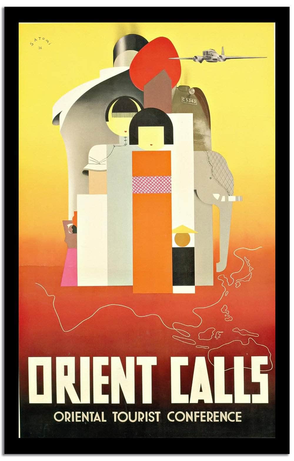 Orient Calls  Vintage Travel Advertisement Fine Art Print