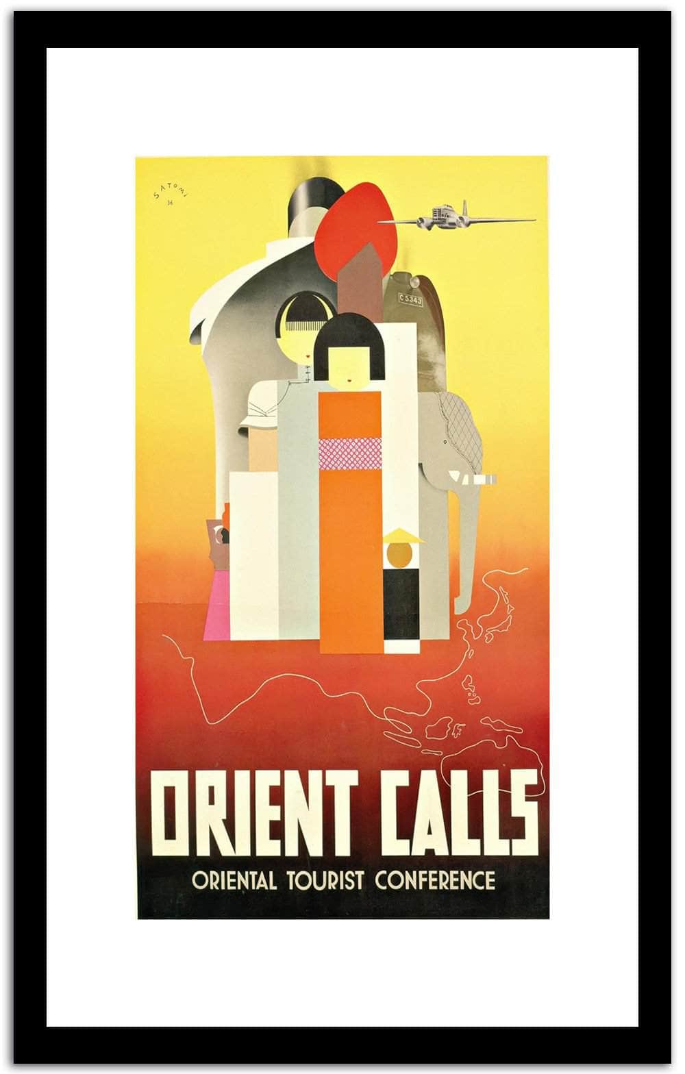 Orient Calls  Vintage Travel Advertisement Fine Art Print