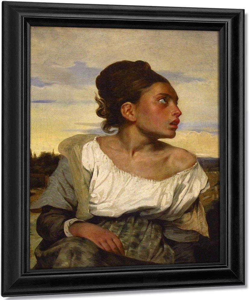Orphan Girl At The Cemetary by Eugene Delacroix Fine Art Print