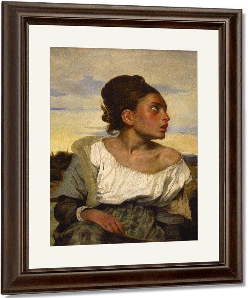 Orphan Girl At The Cemetary by Eugene Delacroix Fine Art Print