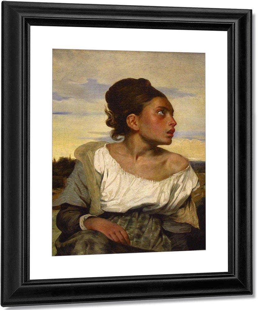 Orphan Girl At The Cemetary by Eugene Delacroix Fine Art Print